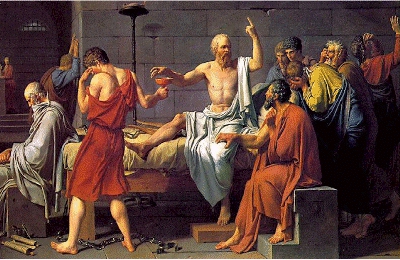 The Death of Socrates" by Jacques-Louis David (1787)